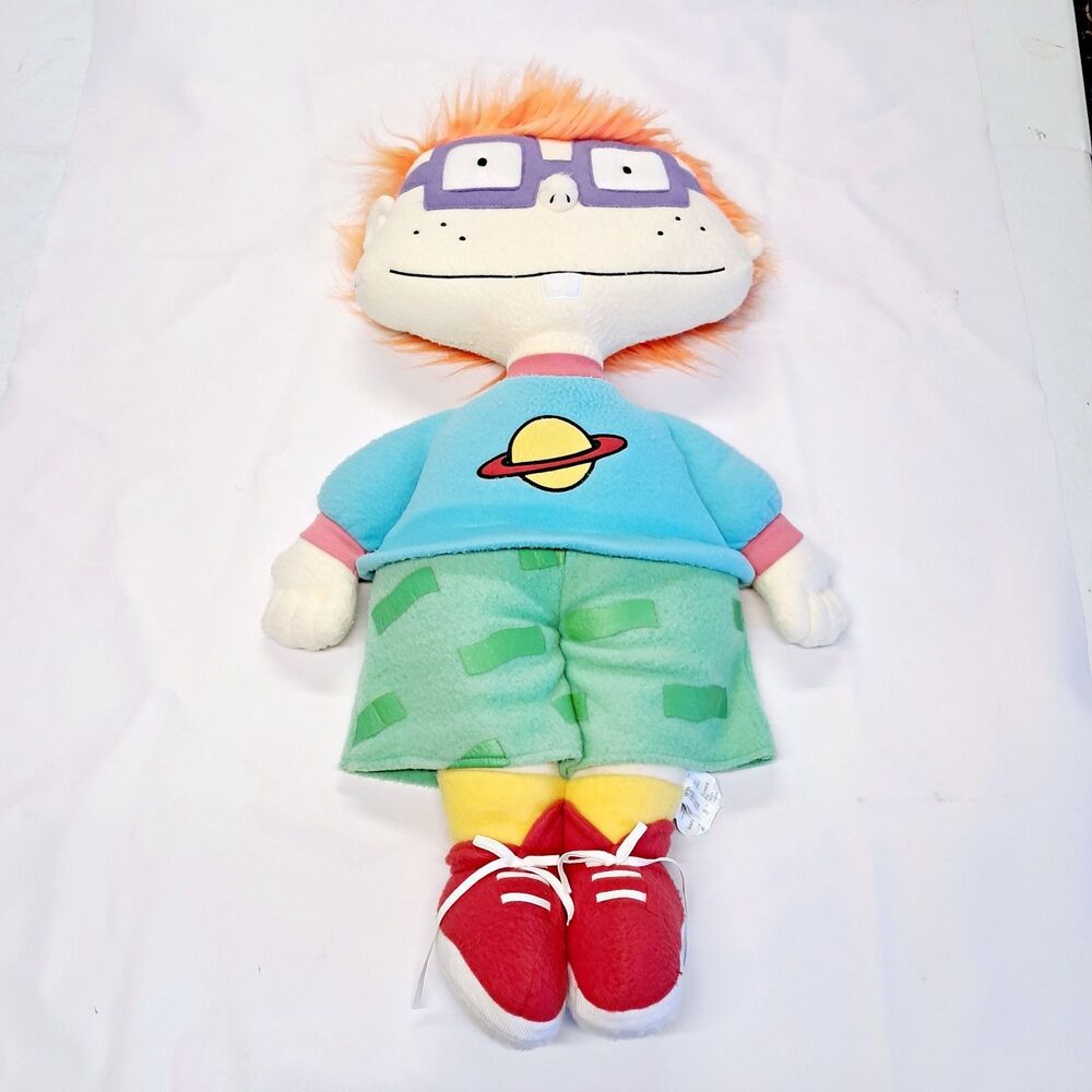 Vtg 90’s Mattel Large Jumbo Rugrats Chuckie Finster Plush Doll Pillow 99 Viacom